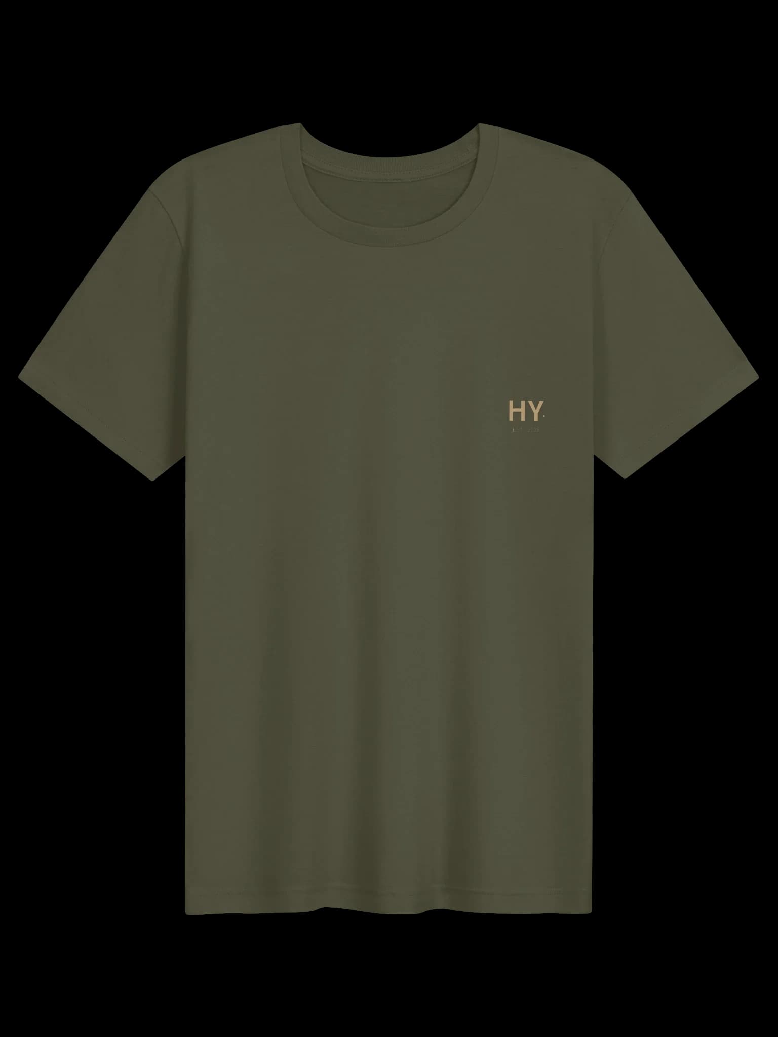 Heck Yeah Tee — Heather Military Green front