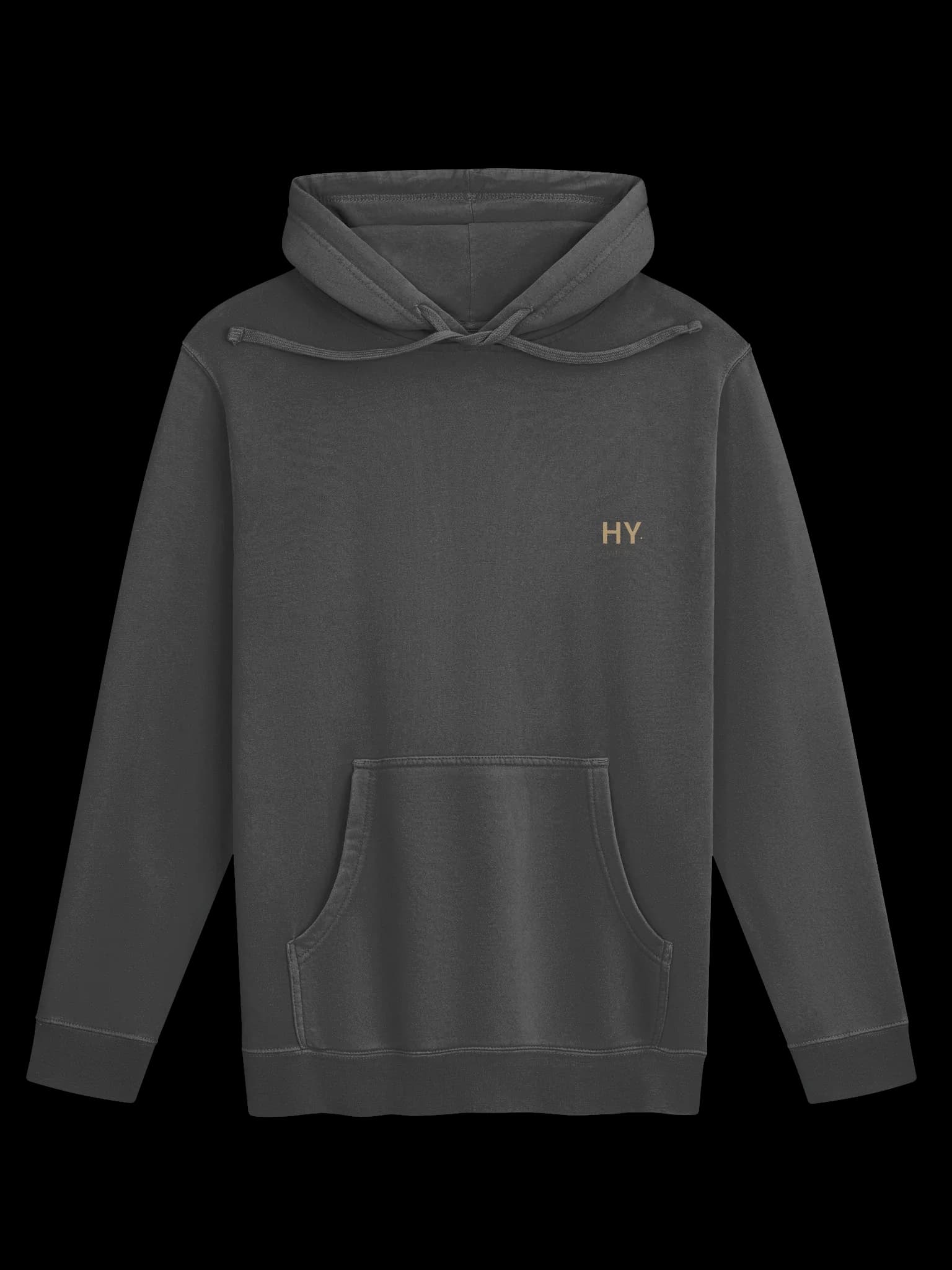 Heck Yeah Hoodie — Pigment Black front