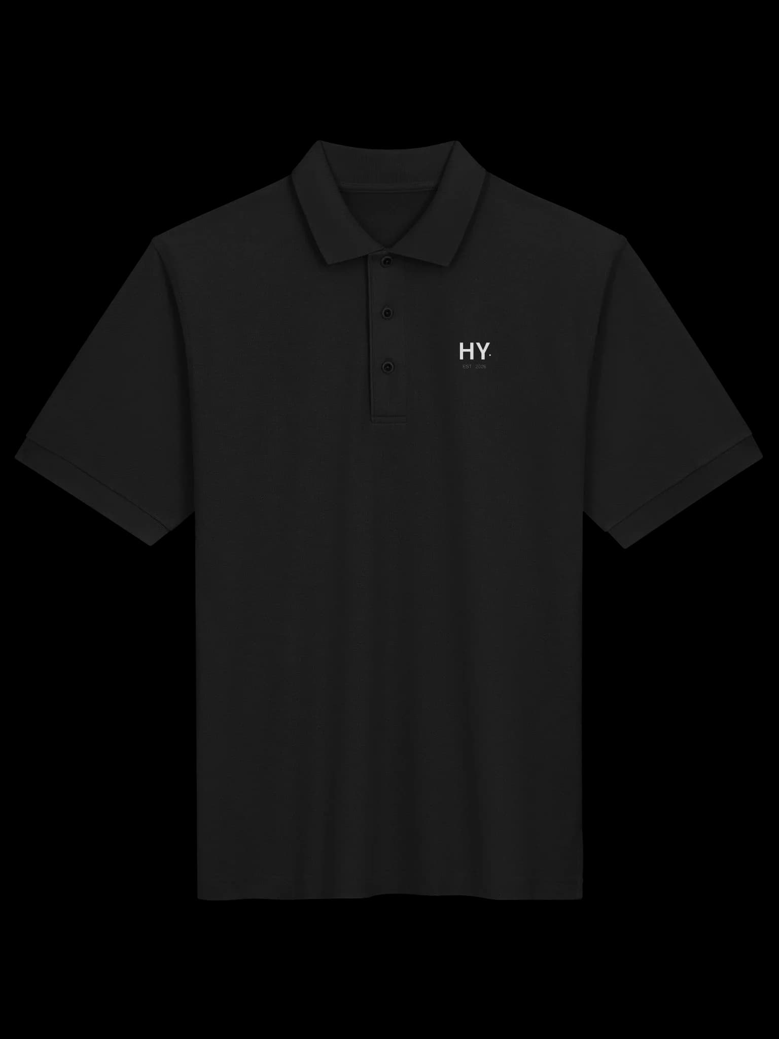 Heck Yeah Performance Polo — Black front