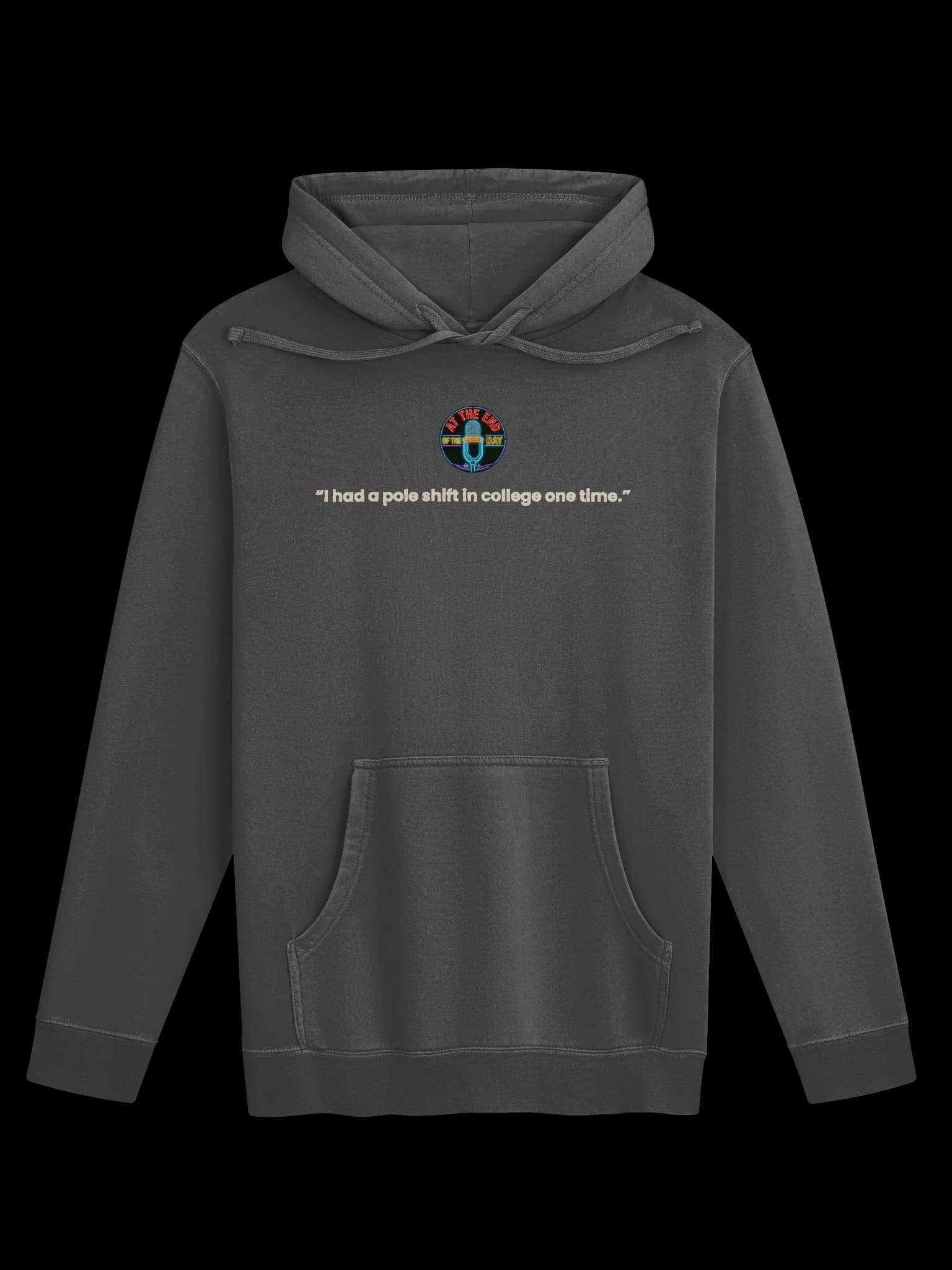August 12, 2026 — Hoodie — Pigment Black front