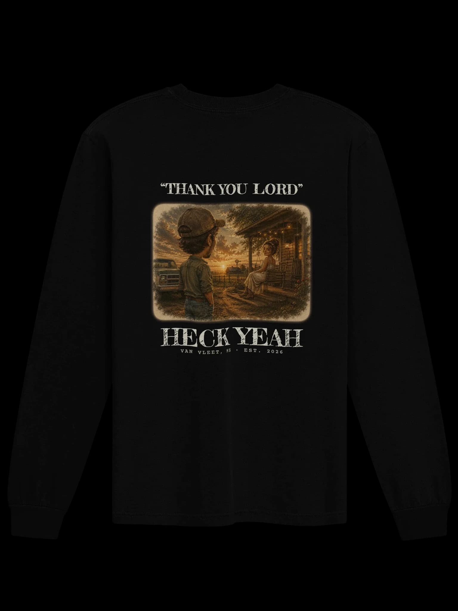 Thank You Lord Long Sleeve — Black back